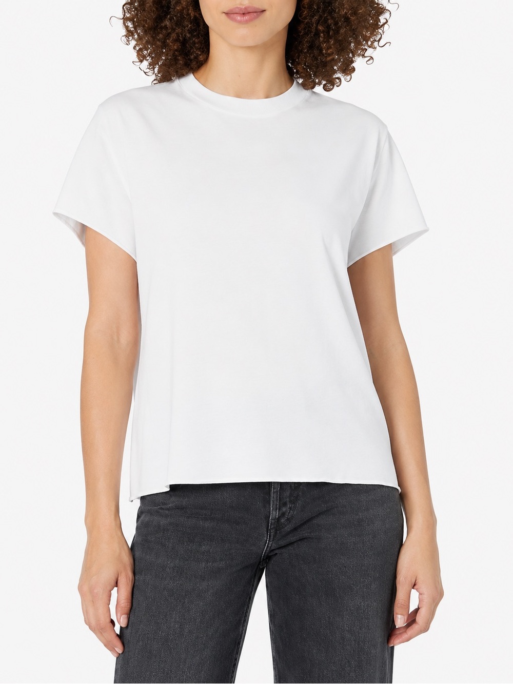 NWT Vince Rib Trim Flutter Blouse Shirt Optic White Size S casual minimal luxury